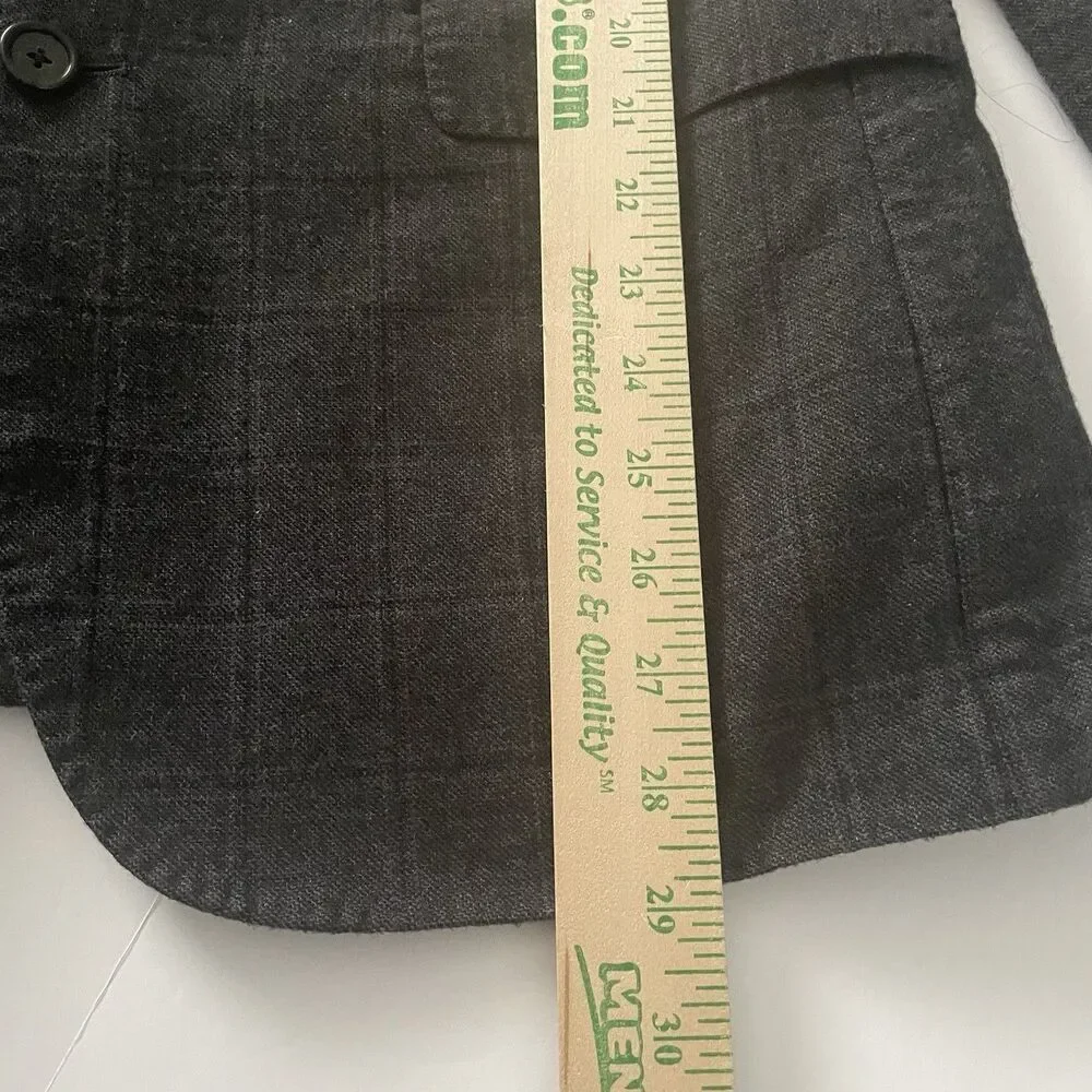 J. Crew Ludlow Blazer Size 40L Long Slim Fit Windowpane Wool Blend Unstructured